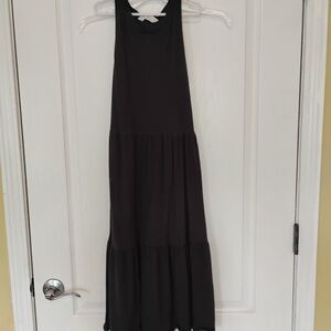 H&M Black Tiered Ruffled Maxi Sundress